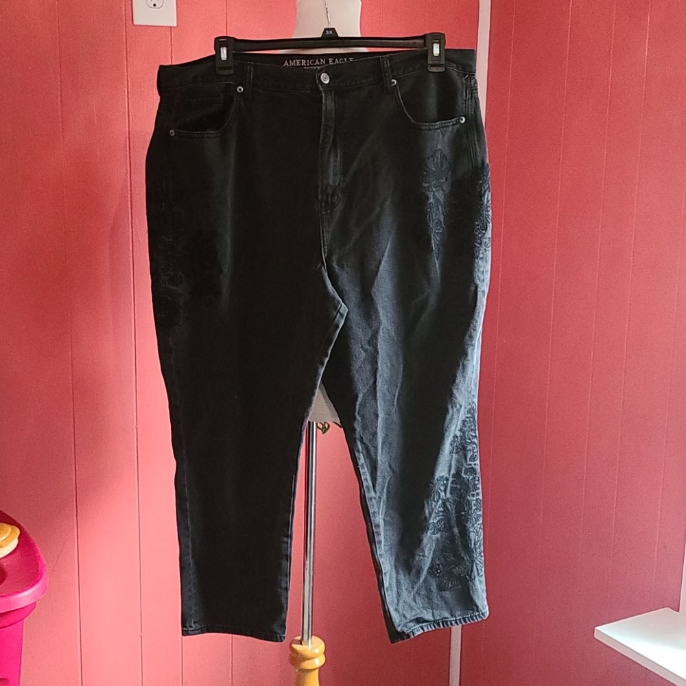 American Eagle Outfitters Black Cropped Jeans